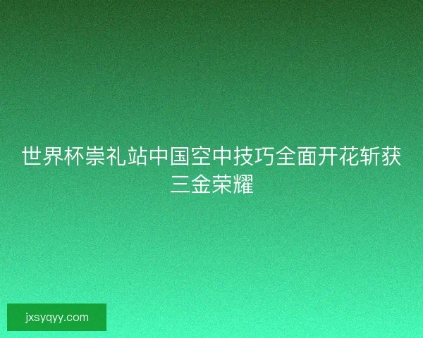 世界杯崇礼站中国空中技巧全面开花斩获三金荣耀